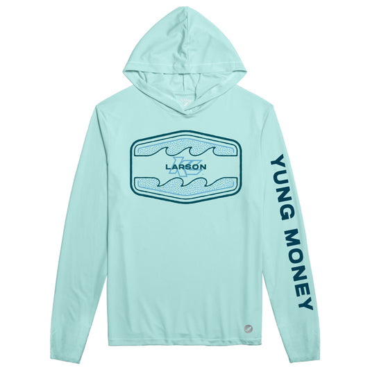KL Yung Money Adult Surf Blue Sundial UV Long Sleeve w/ Hood