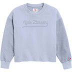 Kyle Larson Reversed Fleece Oversized Midi- Adult Women's Cashmere Blue Crewneck Sweatshirt