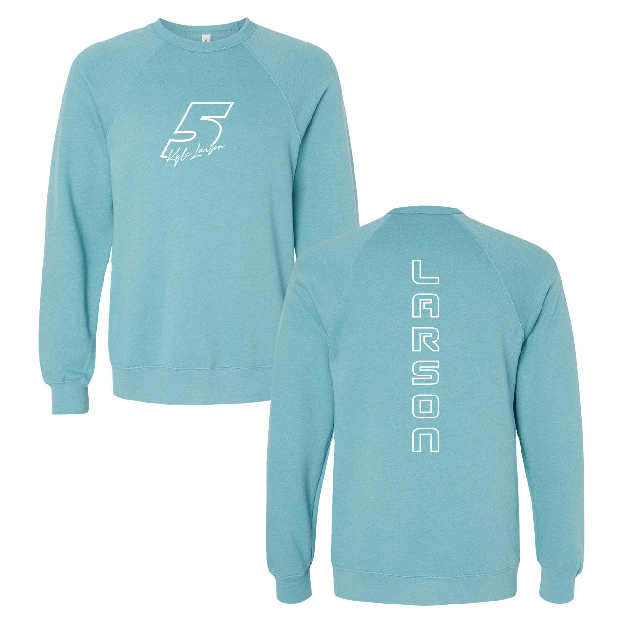 5 Ladies Design- Adult Heather Blue Lagoon Crewneck Sweatshirt