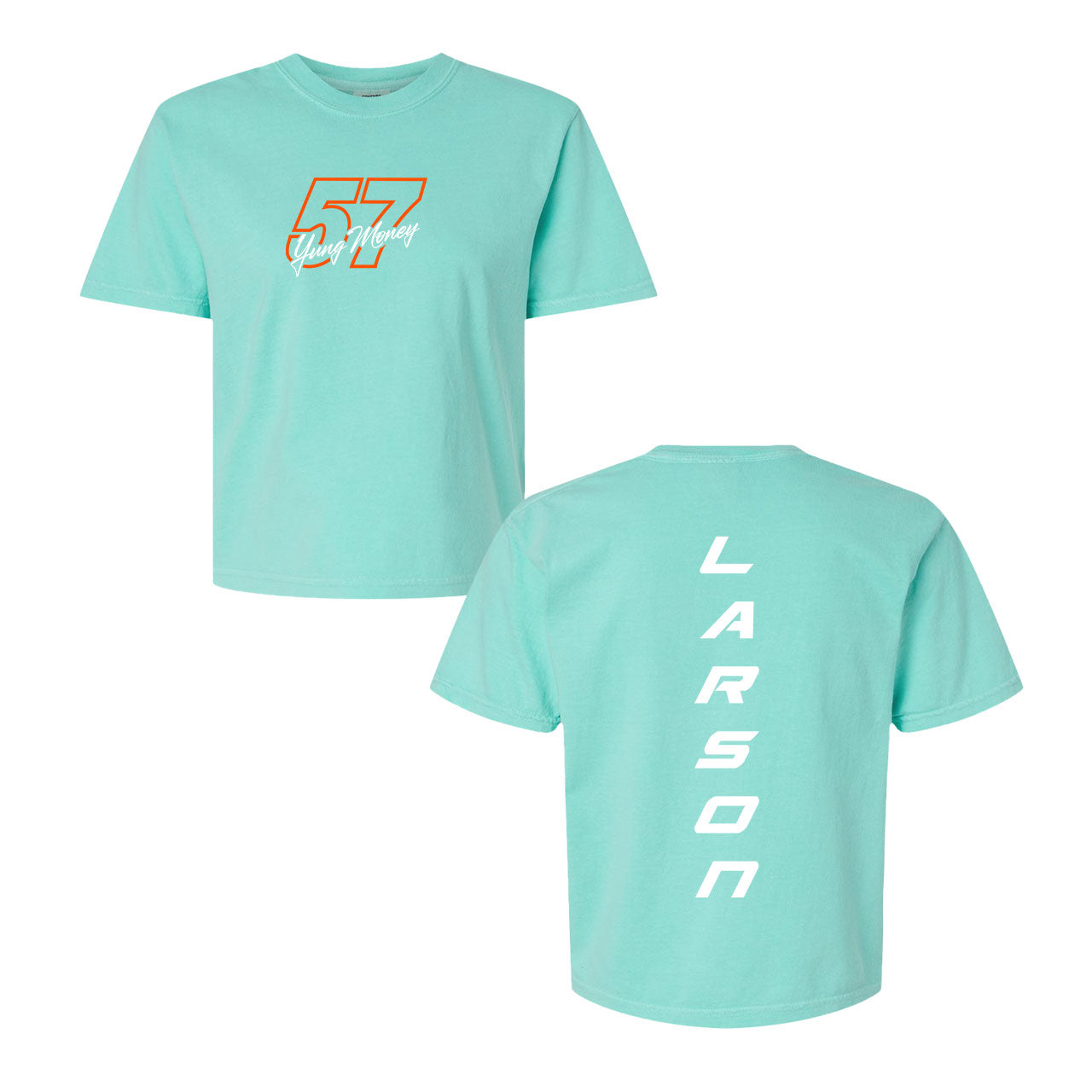 57 Ladies Design- Adult Chalky Mint Boxy Heavyweight T-Shirt (Slightly Cropped)