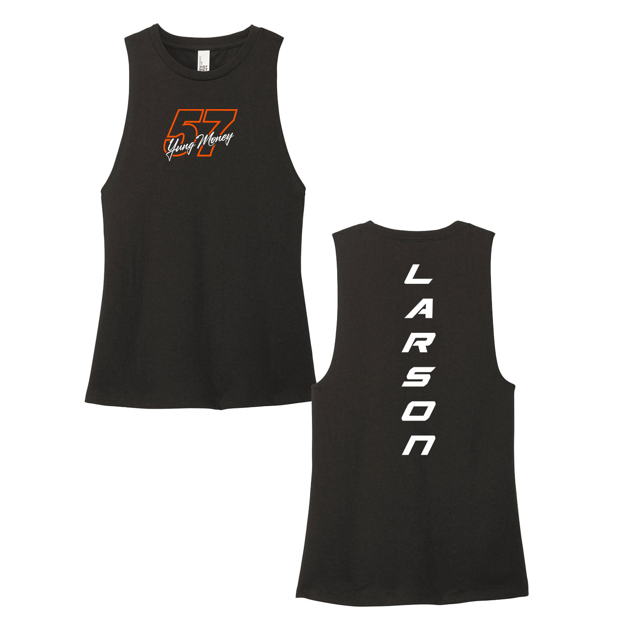 57 Ladies Design- Adult Black Muscle Tank Top