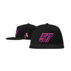 57 Puff Design Cante Hat- Black w/ Rope