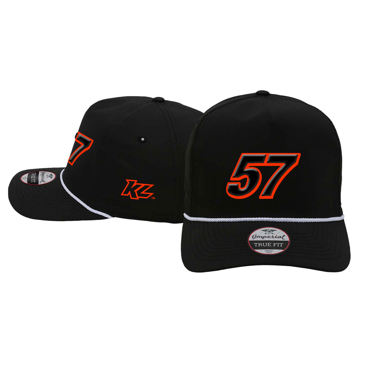 KL 57 Black/White Rope Snapback Hat