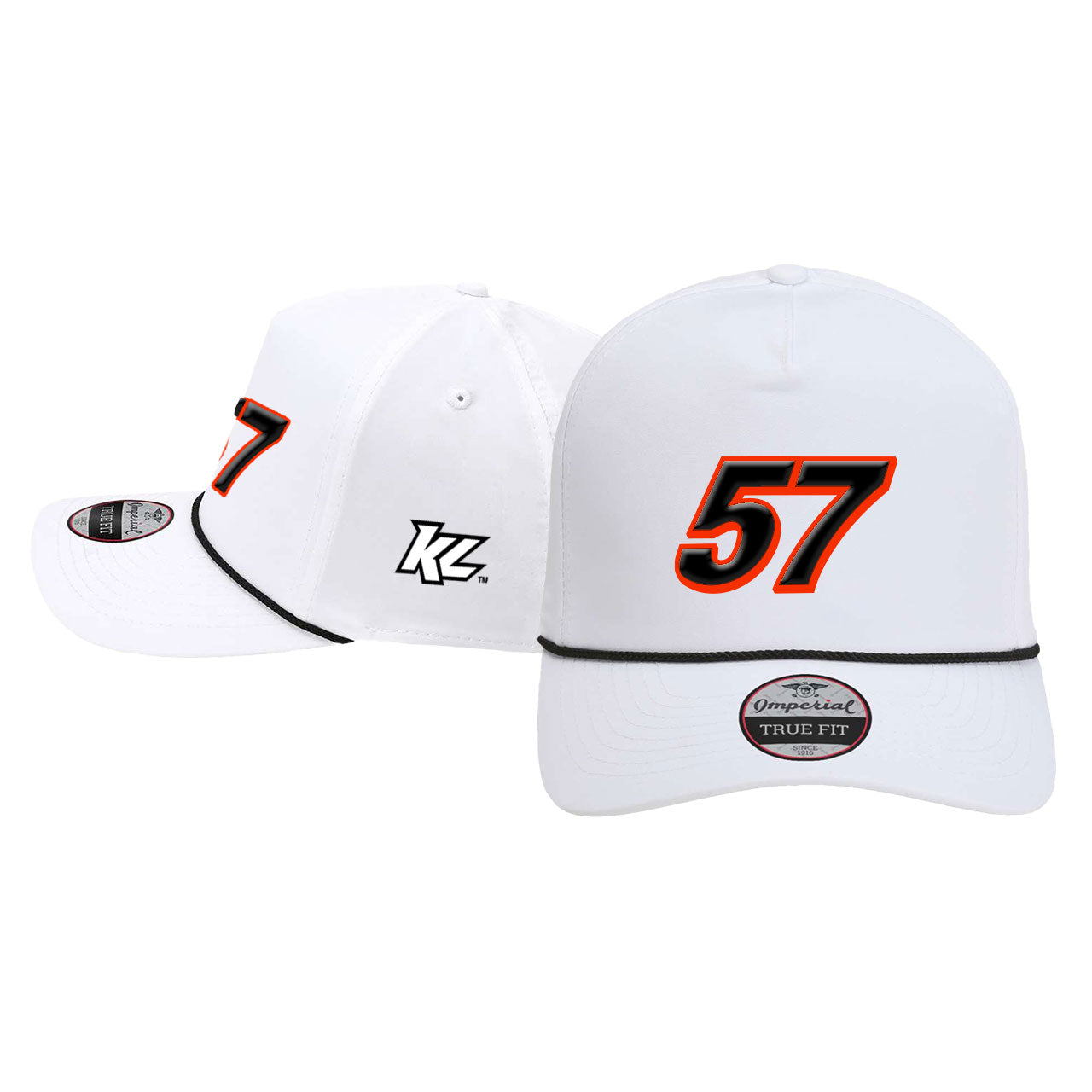 KL 57 White/Black Rope Snapback Hat