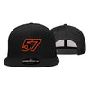 57 Youth Black Snapback Hat