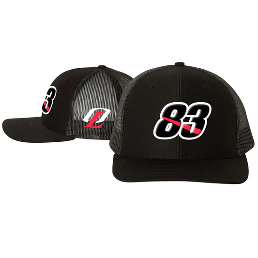 OL 83 Design- Black Richardson Trucker Snapback