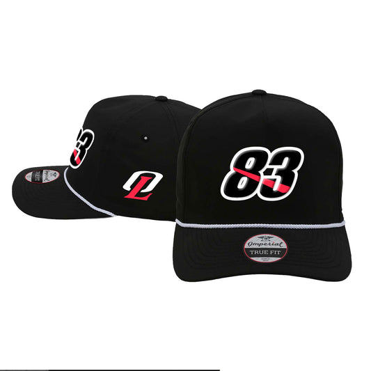 *PRE-ORDER* OL 83 Black/White Rope Snapback Hat