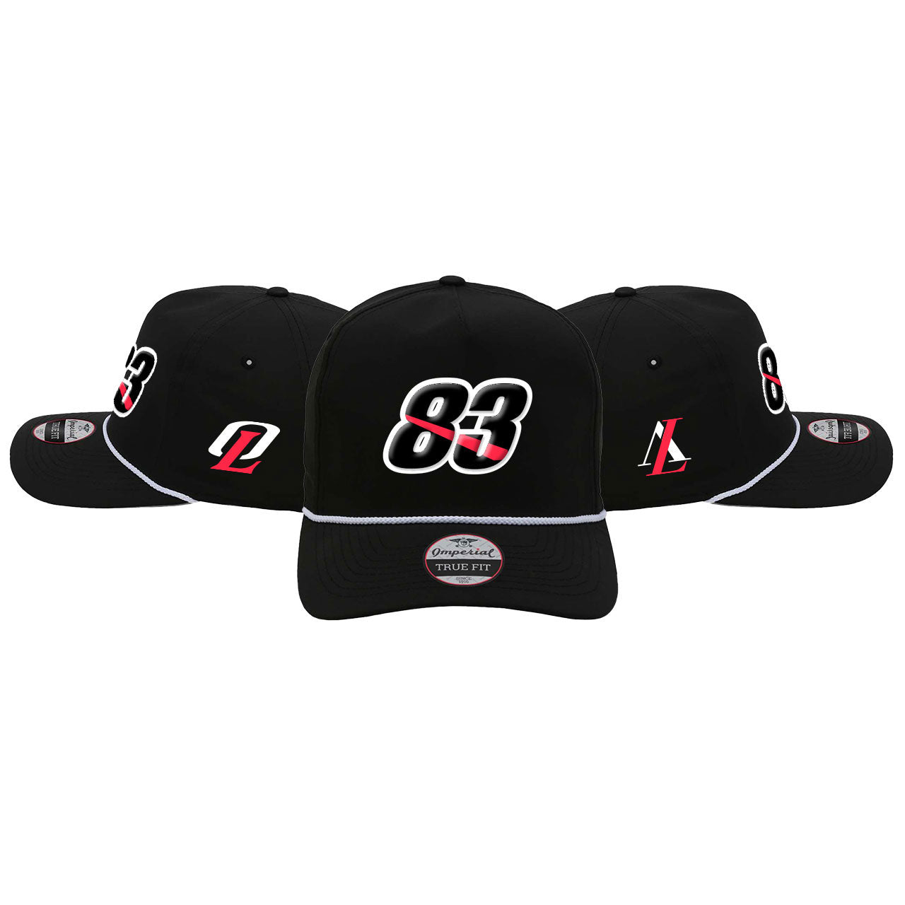 83 Black/White Rope Snapback Hat