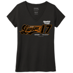 KL17 Design- Ladies Black V-Neck shirt