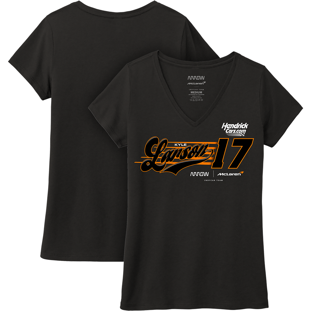 KL17 Design- Ladies Black V-Neck shirt