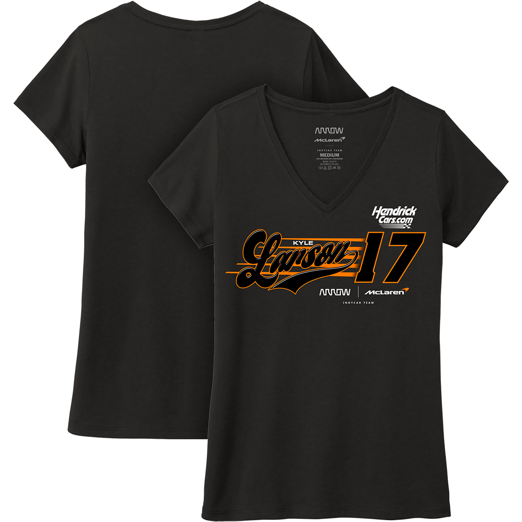 KL17 Design- Ladies Black V-Neck shirt