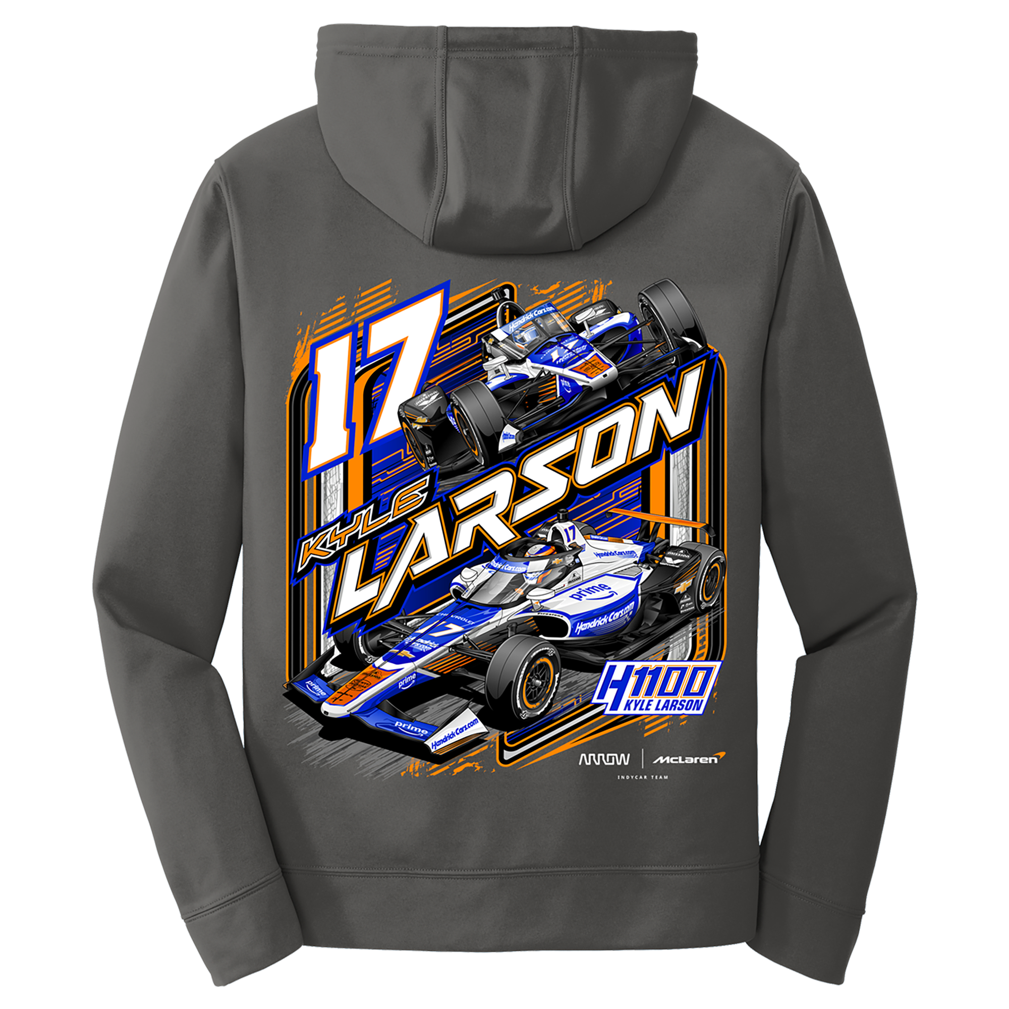 KL17 HendrickCars.Com 2025 Design- Adult Charcoal Grey Hooded Sweatshirt