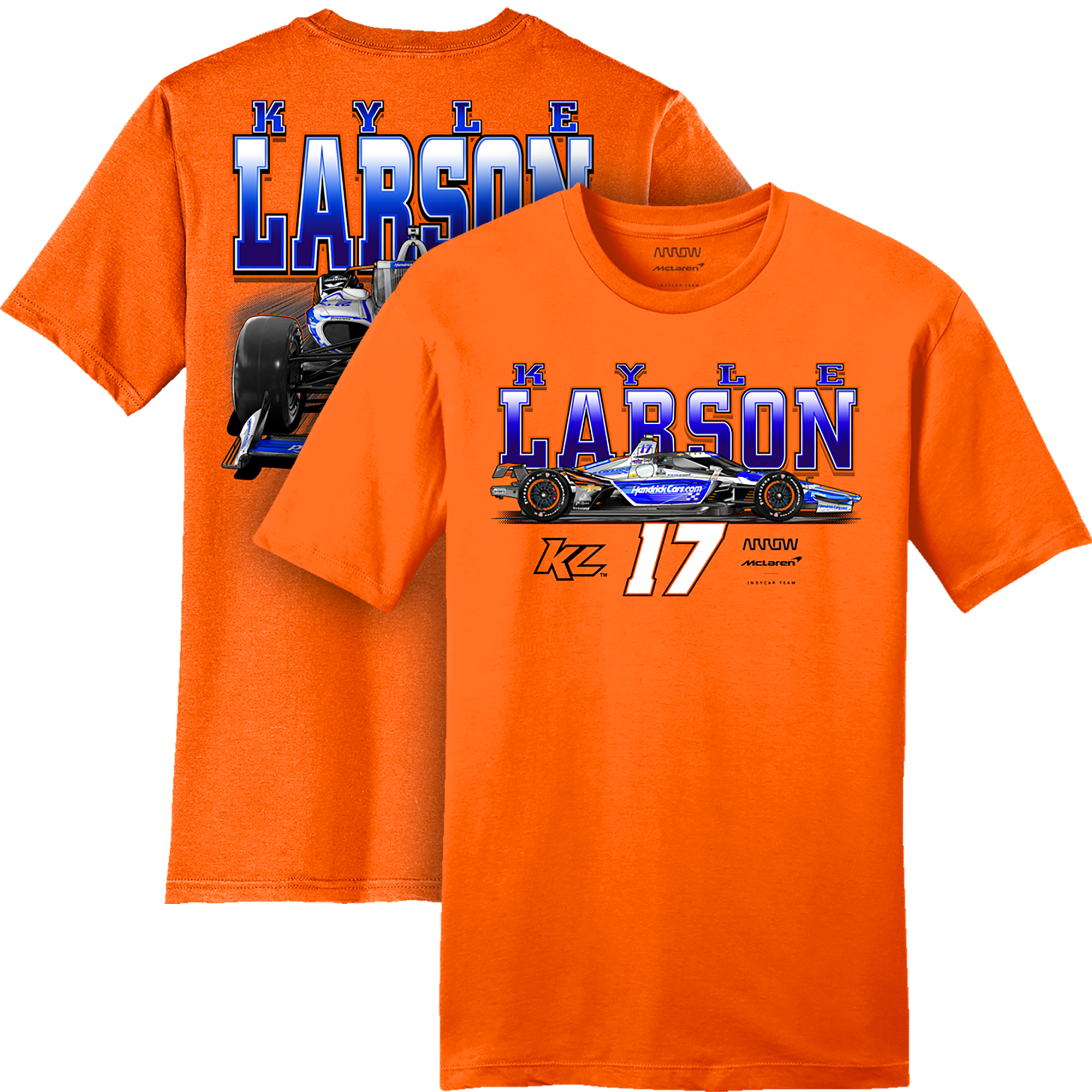 KL17 HendrickCars.Com 2025 Design- Adult Orange T-Shirt