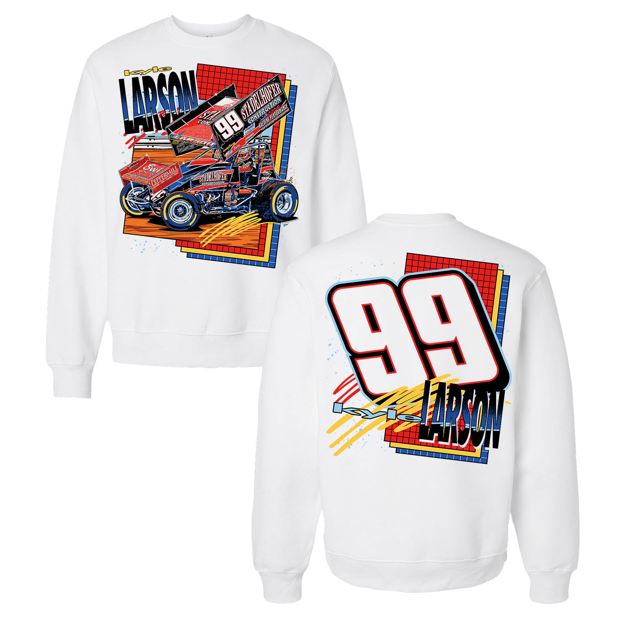 *PRE-ORDER* 99 Throwback Design- Adult White Crewneck Sweatshirt