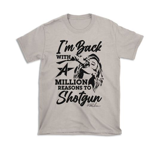 A Million Reasons to Shotgun Design- Adult Heather Cool Grey Softstyle T-Shirt