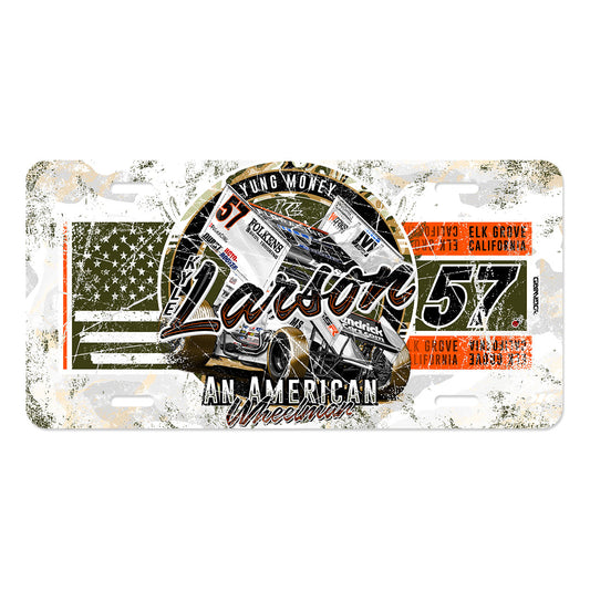An American Wheelman Design- License Plate