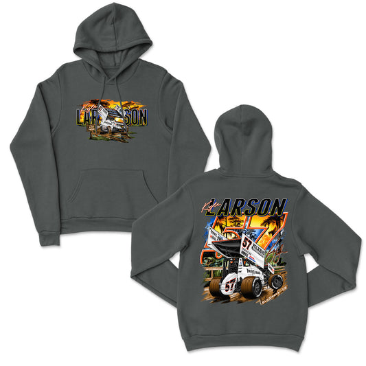 Bayou Blitz Design- Adult Charcoal Grey Hooded Sweatshirt