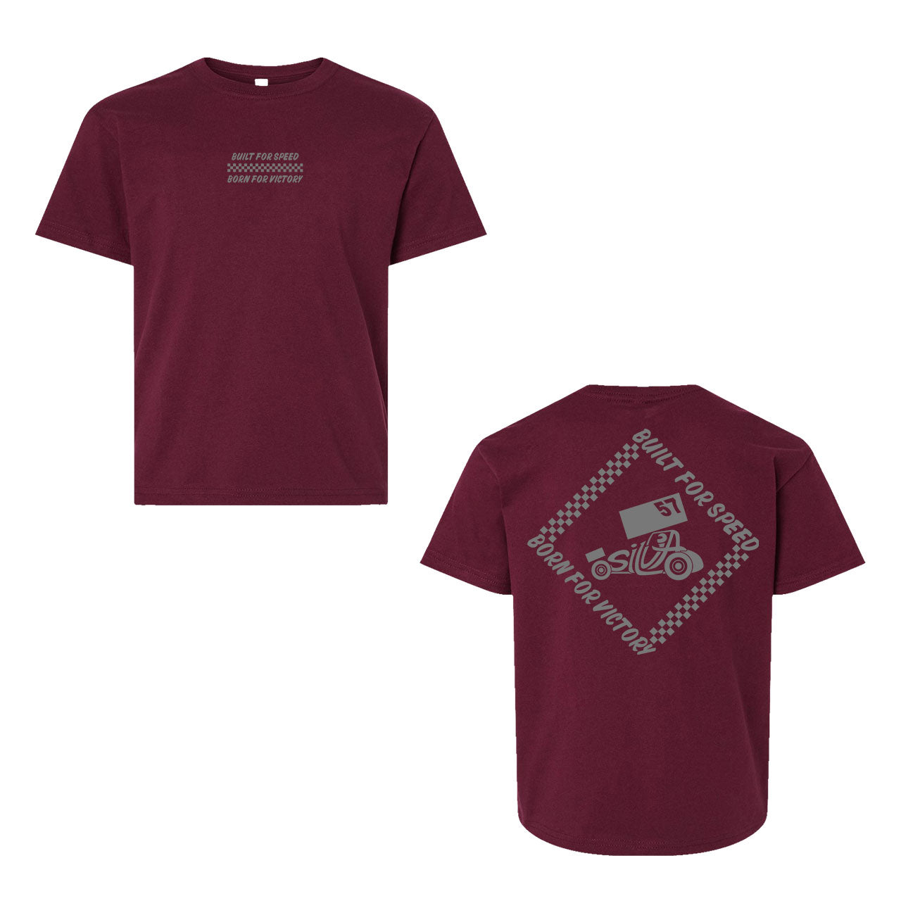 Built for Speed Kids Design- Youth Maroon T-Shirt
