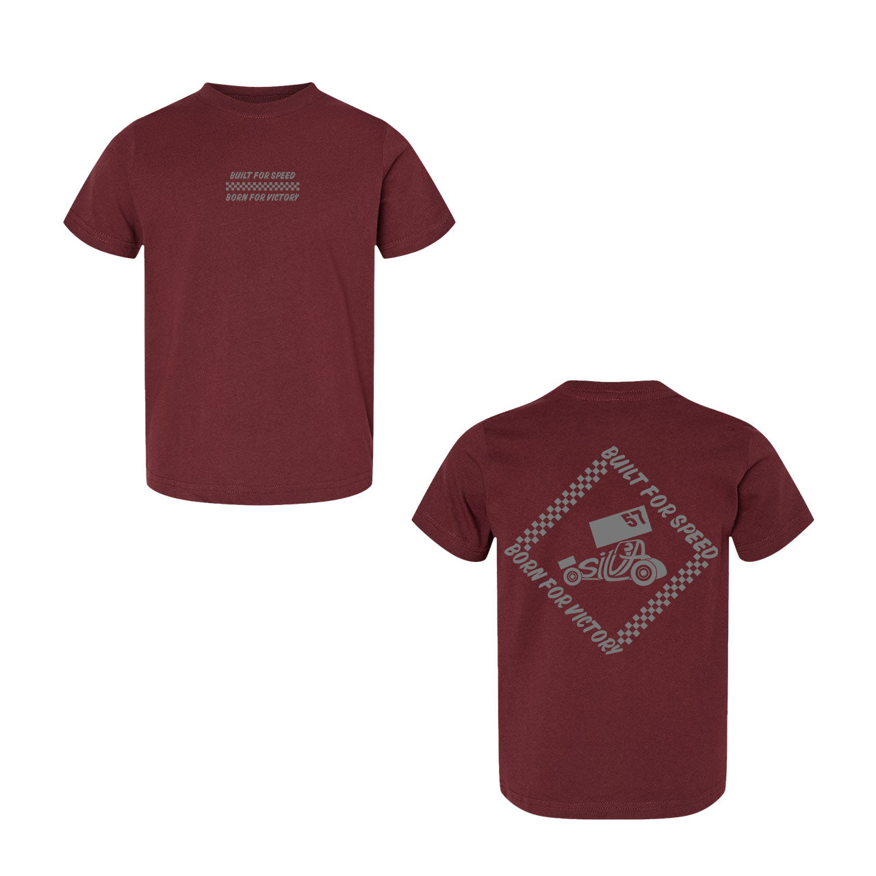 Built for Speed Kids Design- Toddler Maroon T-Shirt