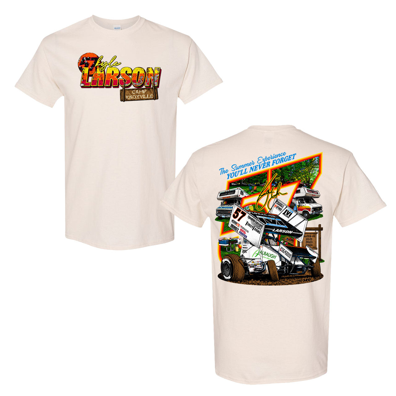 Camp Knoxville Design- Adult Ivory T-Shirt