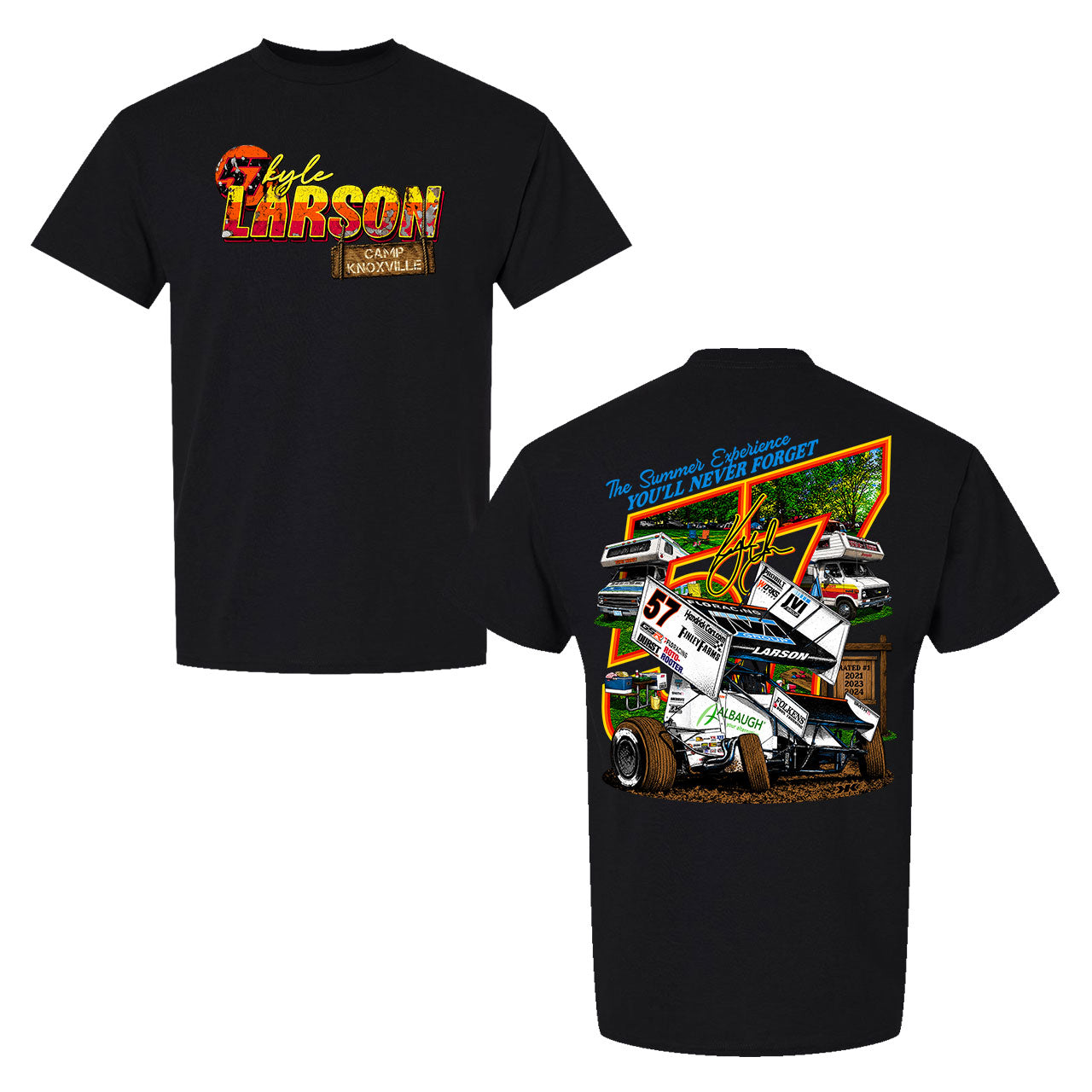 Camp Knoxville Design- Adult Black T-Shirt