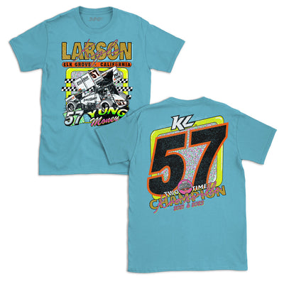 Knoxville Nationals Champion Crusade Design- Adult Tidal Wave Blue T-Shirt