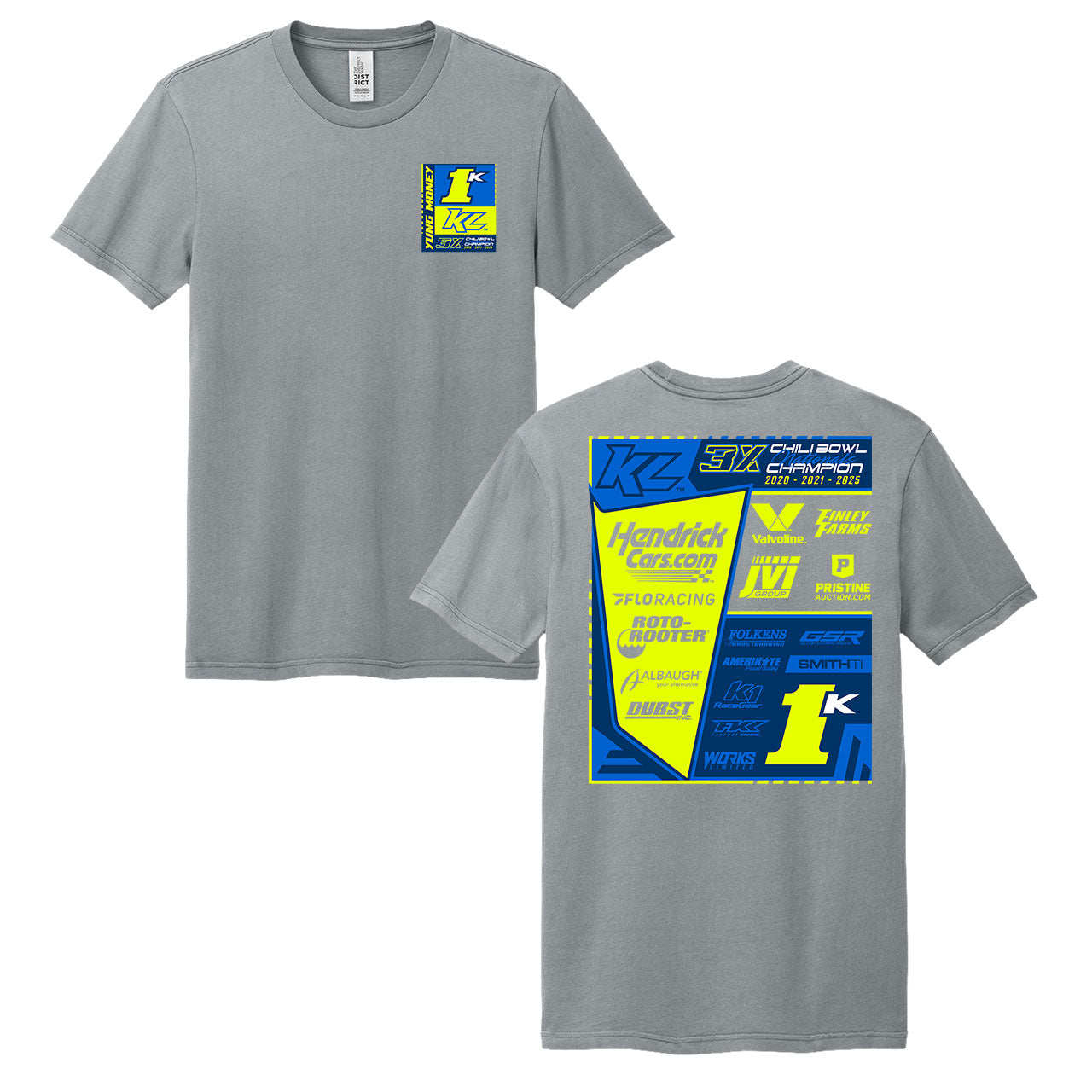 2026 Chili Bowl Crew Design- Adult Gusty Grey T-Shirt