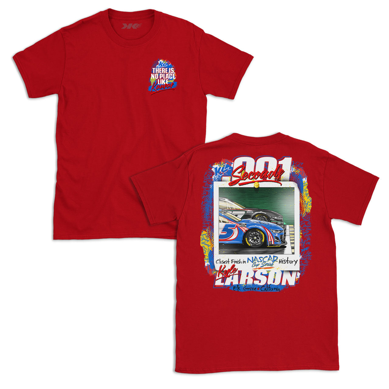 Kansas Closest Finish Design- Adult Red T-Shirt