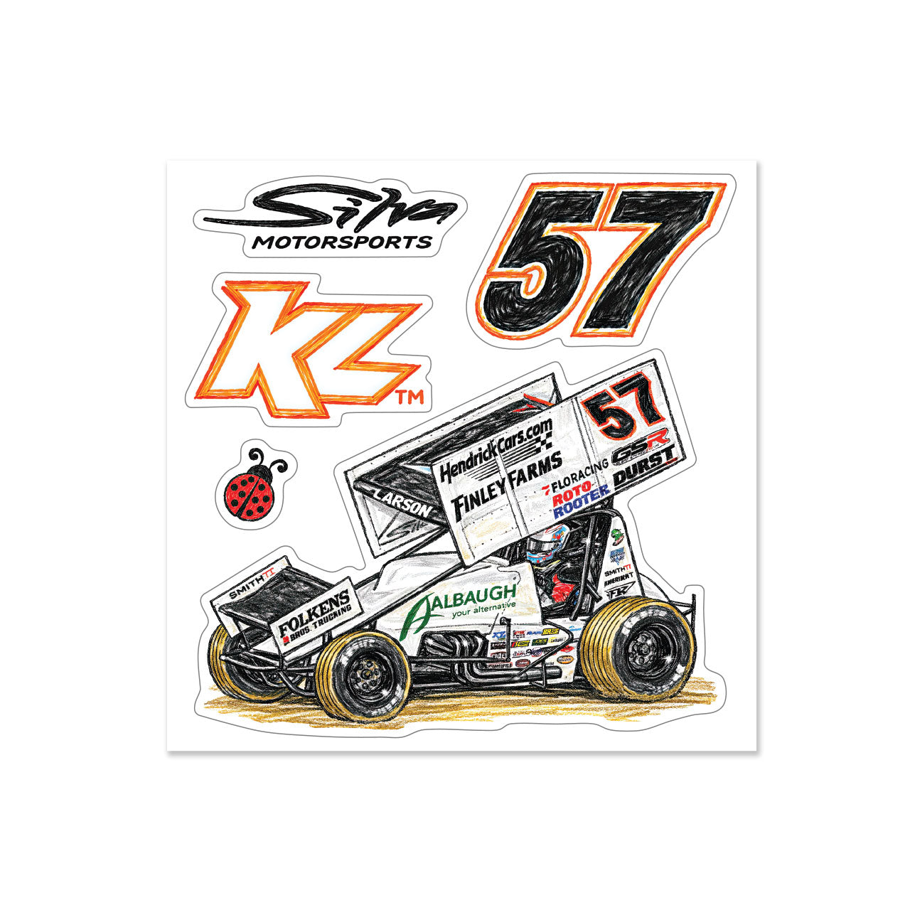 KL 57 Crayon Decal Sheet