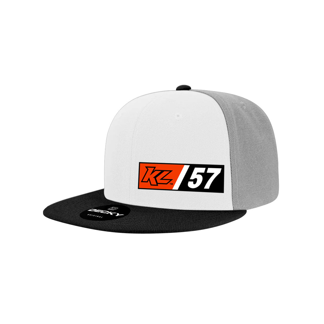 KL/57 Cut It Snapback Hat- Black/White/Grey
