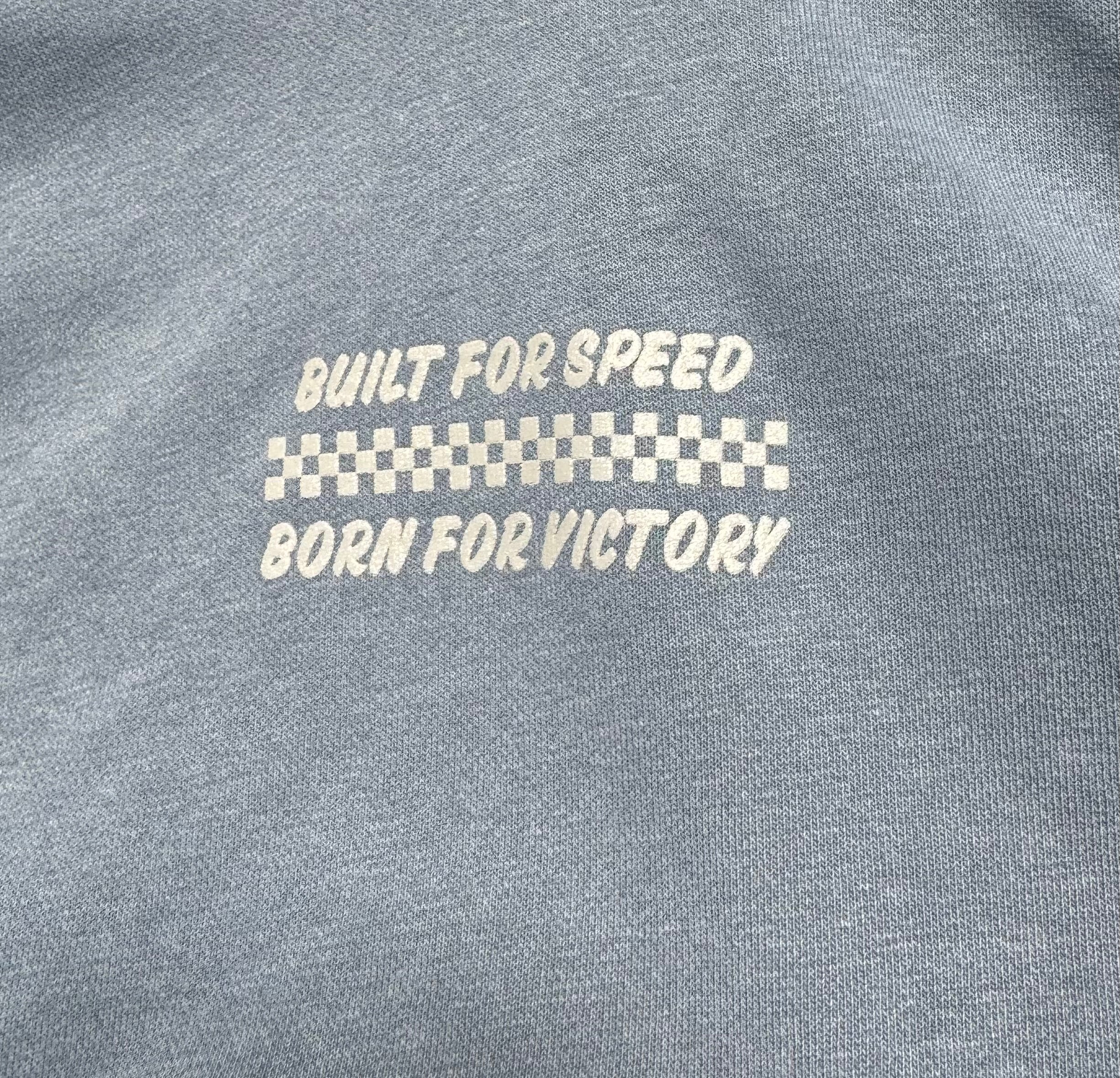 Built for Speed Kids Design- Youth Pigment Slate Blue Hooded Sweatshirt