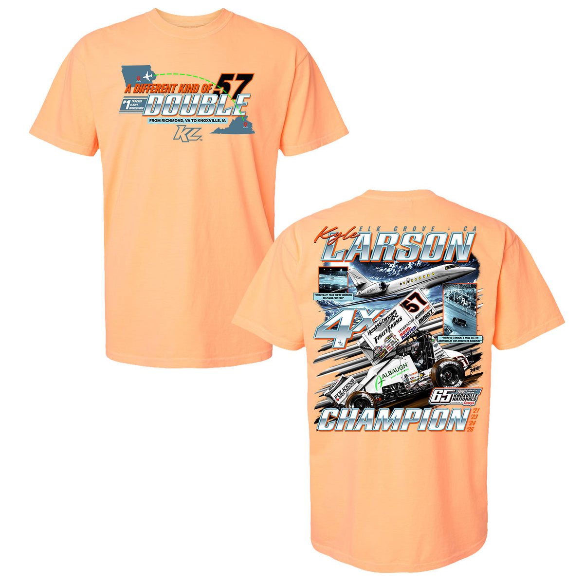 *PRE-ORDER* A Different Kind of Double Design- Adult Neon Cantaloupe T-Shirt