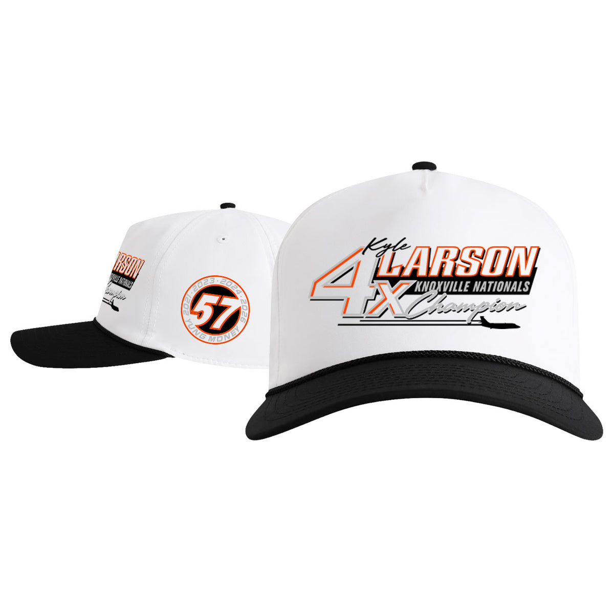 *PRE-ORDER* A Different Kind of Double Design- White/Black Rope Snapback Hat
