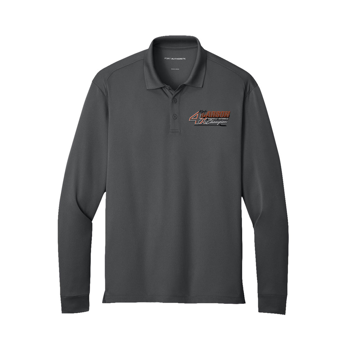 *PRE-ORDER* A Different Kind of Double Design- Adult Storm Grey Long Sleeve Polo