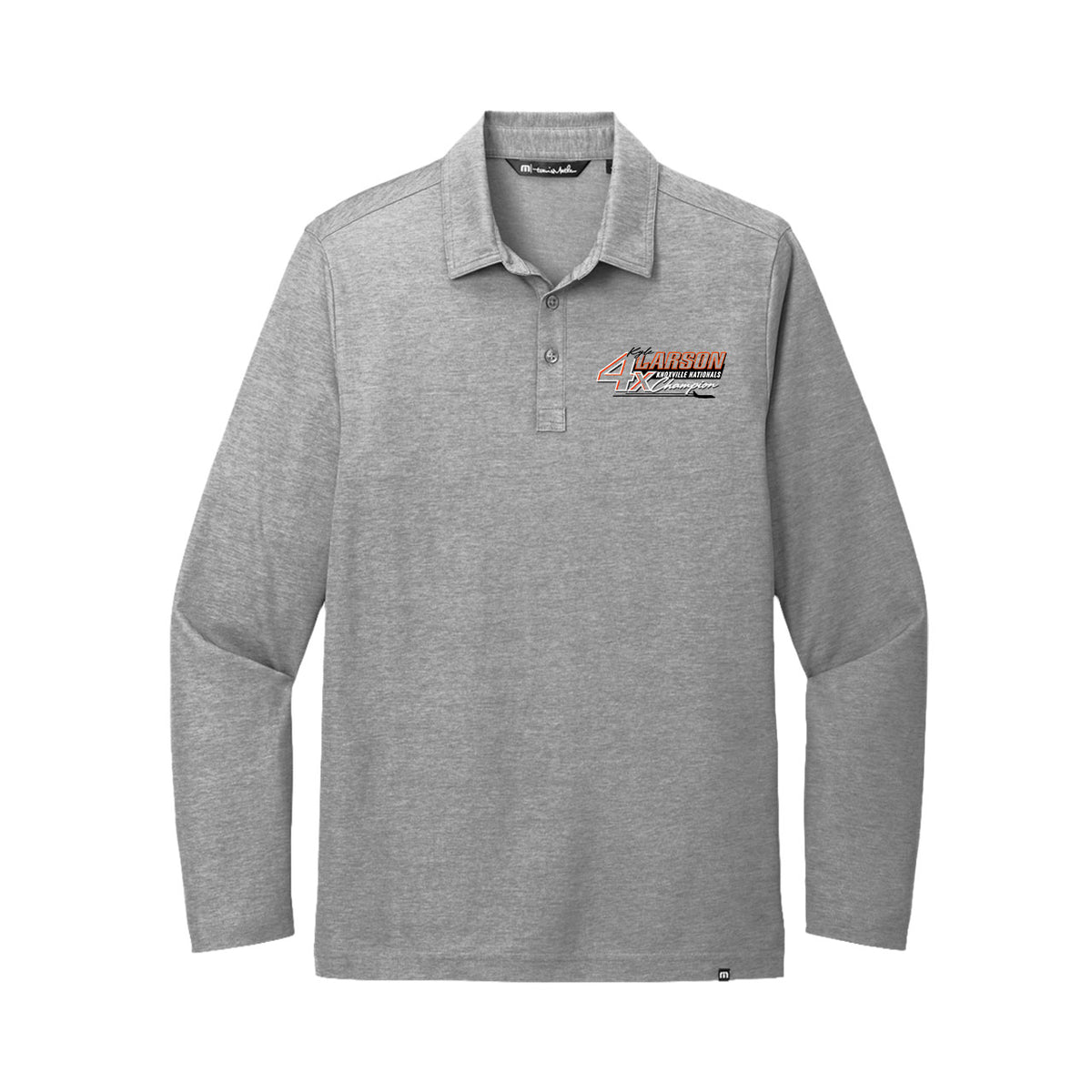 *PRE-ORDER* A Different Kind of Double Design- Adult Grey Heather Long Sleeve Polo