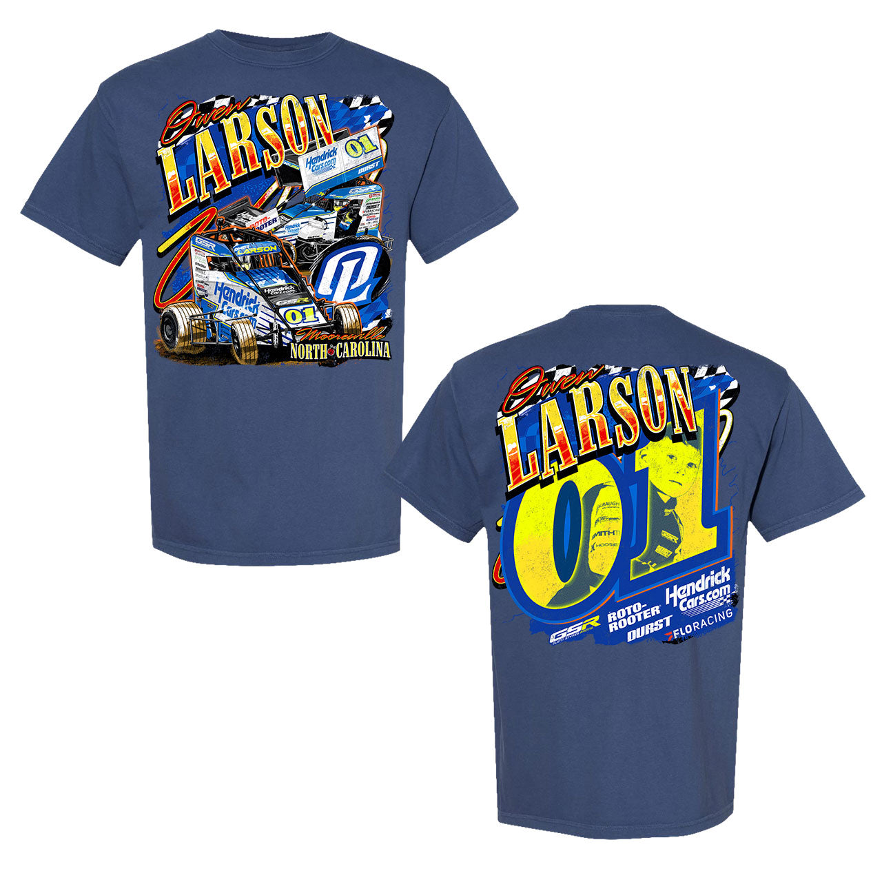 OL Double Time Design- Adult China Blue T-Shirt