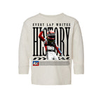 Every Lap Writes History Design- Kids Natural Long Sleeve T-Shirt