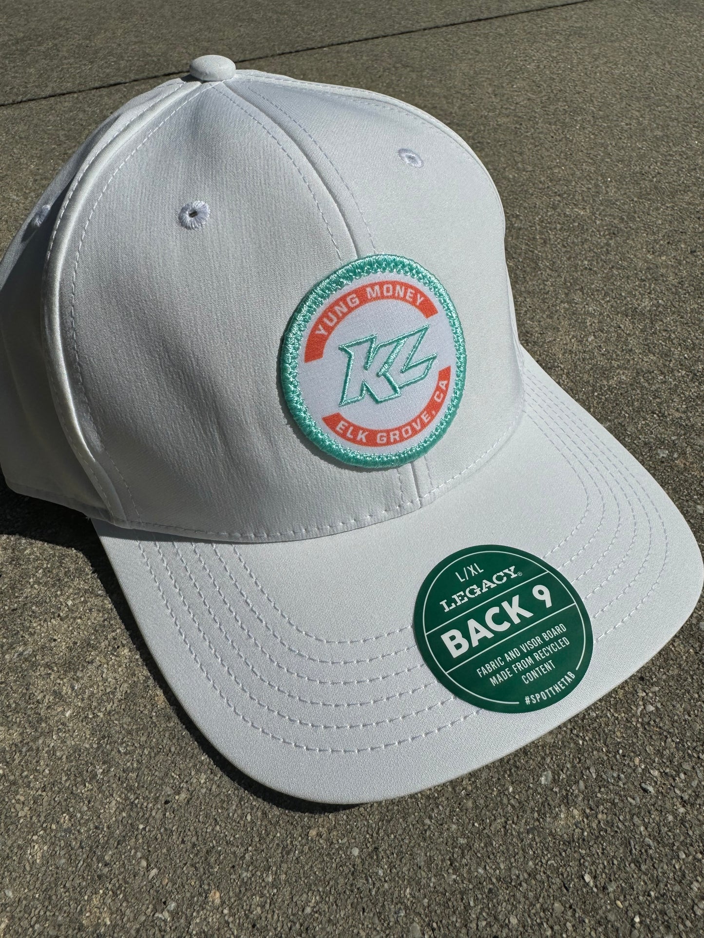 KL White Florida Circle Fitted Hat