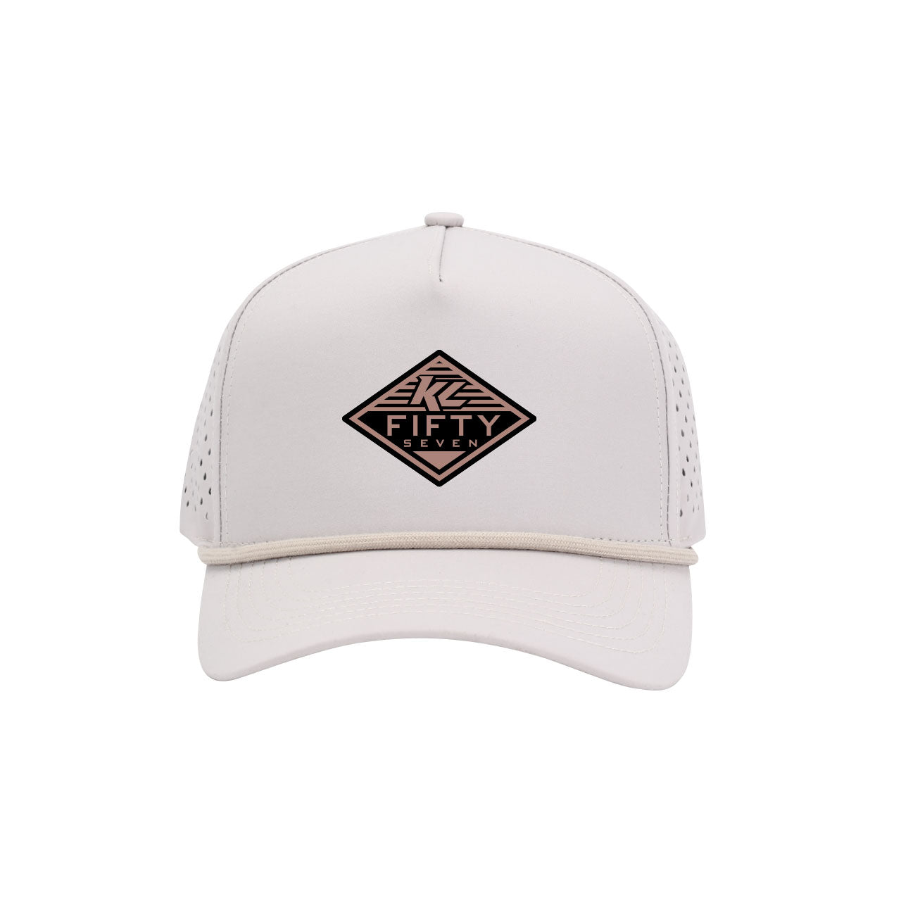 Fifty Seven Diamond Grove Snapback Patch Hat w/ Rope- Tan