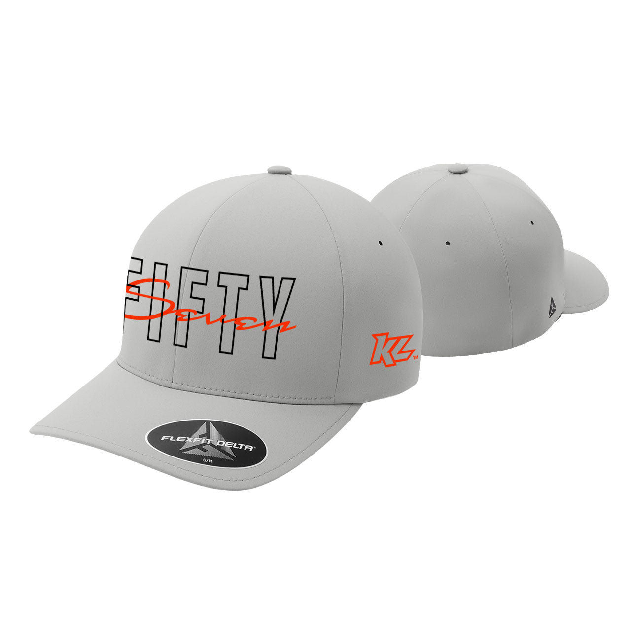 Fifty Seven Script Fitted Hat- Silver