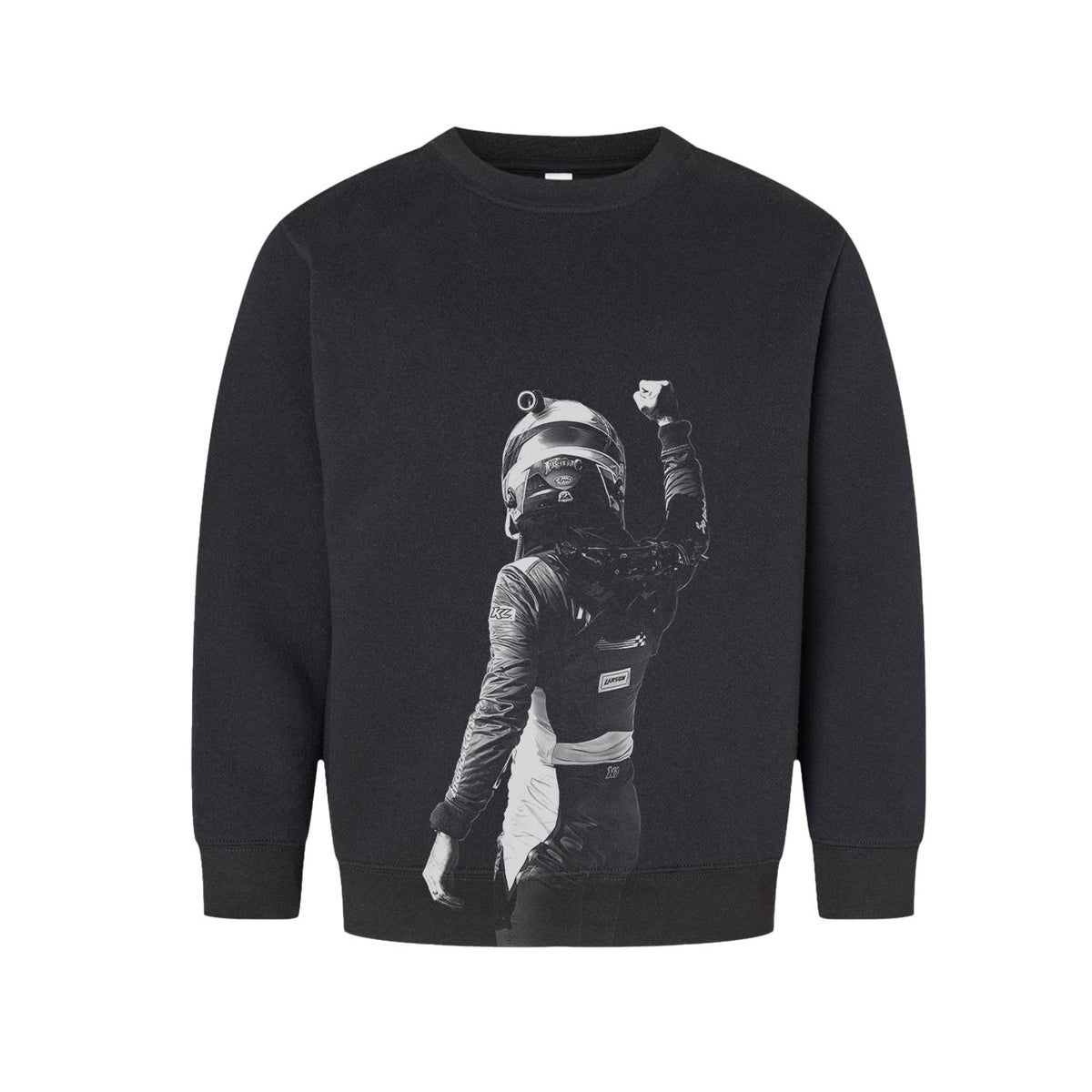 Hard Work Pays Off Design- Youth Black Crewneck Sweatshirt