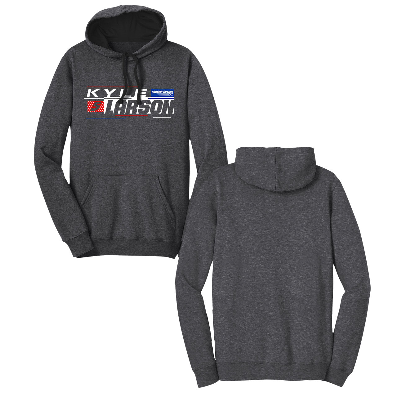 High Line No. 5 Design- Adult Heathered Charcoal Hooded Sweatshirt