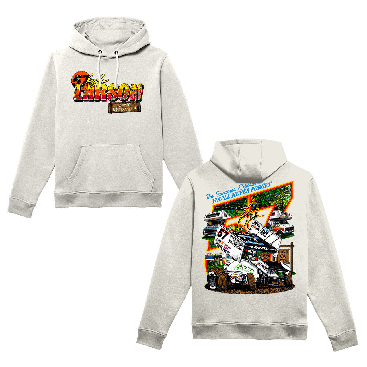 Camp Knoxville Design- Adult Oatmeal Hooded Sweatshirt