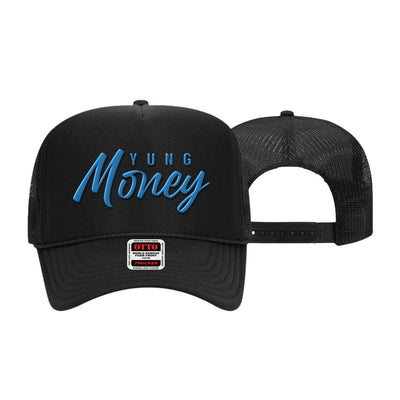 Yung Money Design- Adult Black Trucker Snapback Hat