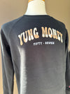 Yung Money Academy Crew- Adult Women's Black Crewneck Sweatshirt