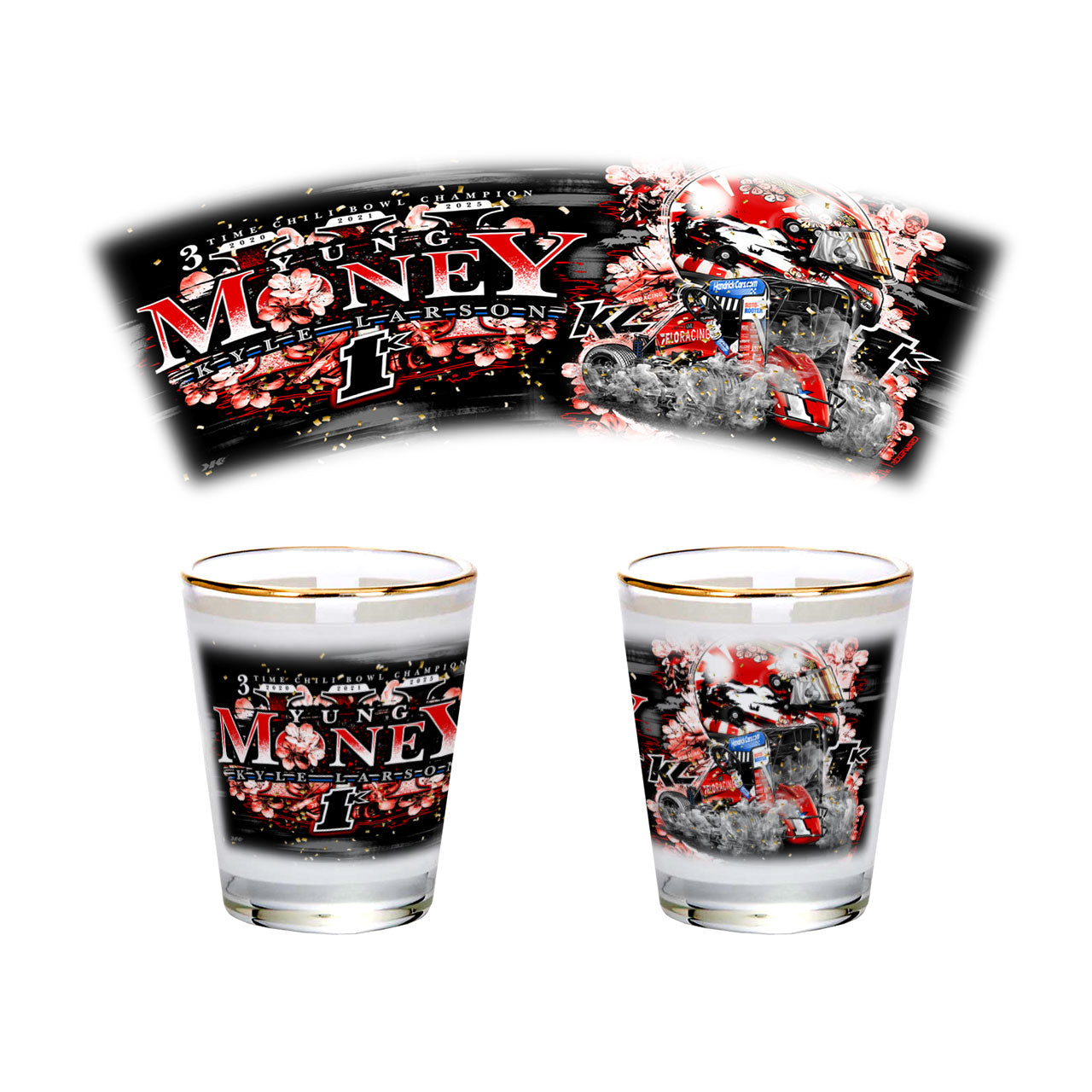 3X Chili Bowl Nationals Winner- Shot Glass