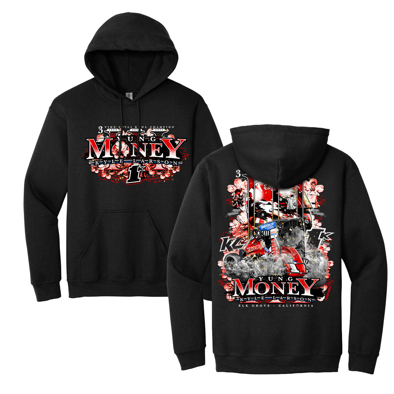 3X Chili Bowl Nationals Winner- Adult Black Hooded Sweatshirt