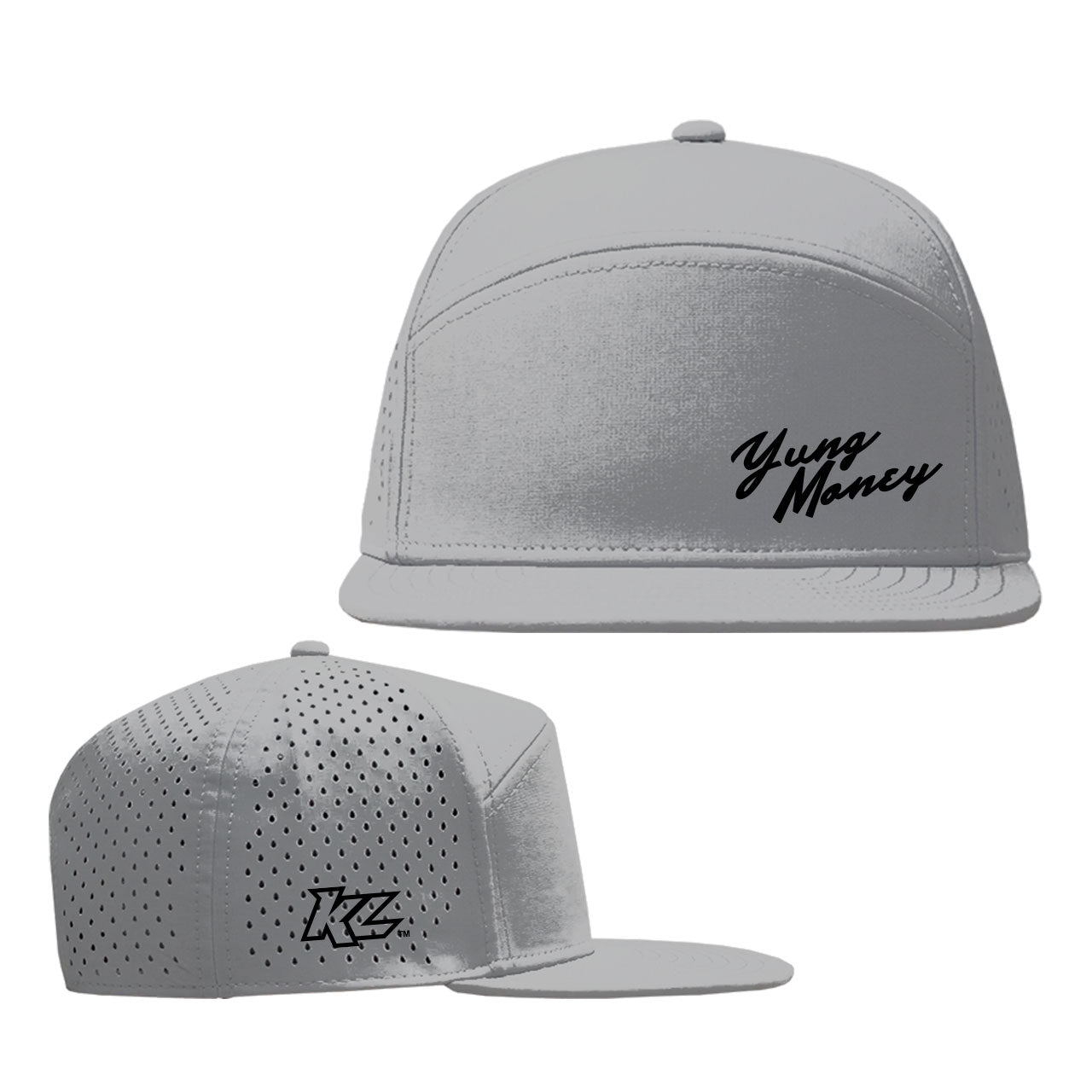 KL Yung Money Script Cante Hat- Light Grey