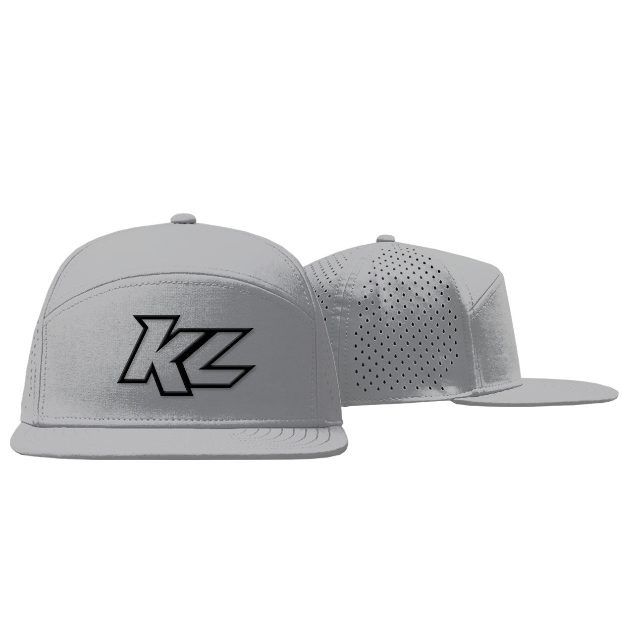 KL Black Puff Cante Hat- Grey