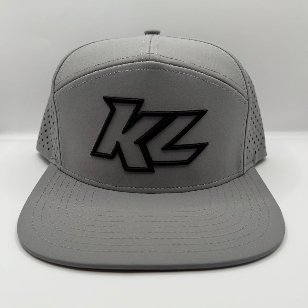 KL Black Puff Cante Hat- Grey
